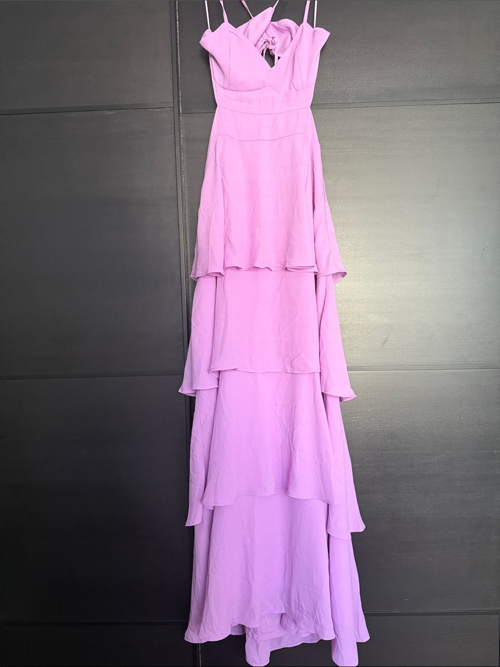 American Eagle Outfitters Orchid Pink Tiered Spaghetti-Strap Maxi Dress